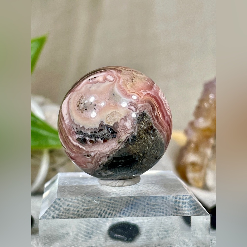 2484 Rare Rhodochrosite Crystal Sphere - Picture 9 of 14